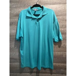 Jerzees Mens Green Cotton Polo Shirt Size XL